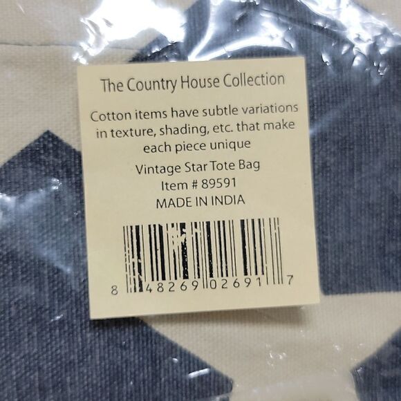 THE COUNTRY HOUSE COLLECTION VINTAGE STAR TOTE BAG - NEW! - Picture 5 of 5